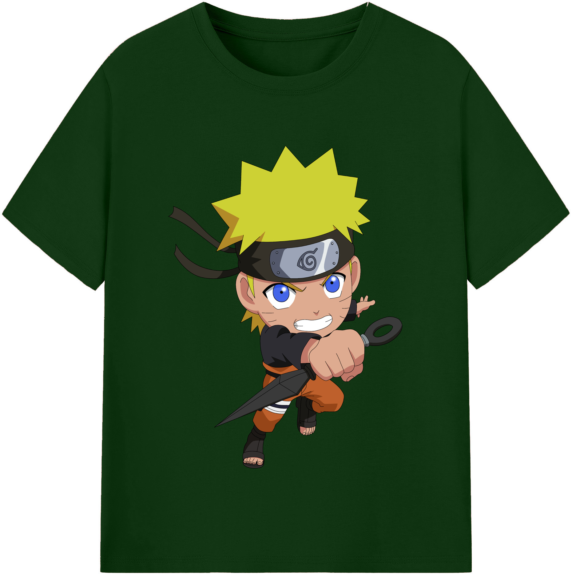 （画像用） NARUTO -ナルト- うずまき ナルト Uzumaki Naruto 綿100％半袖Tシャツ（フロントプリント）